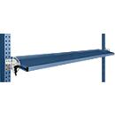 Consola de almacenamiento inclinable Manuflex, para serie Universal o Profi, profundidad útil 195 mm, para anchura de mesa 1750 mm, azul brillante