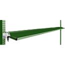 Consola de almacenamiento inclinable Manuflex, para serie Universal o Profi, profundidad útil 345 mm, para anchura de mesa 2000 mm, verde reseda