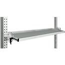 Console de rangement inclinable Manuflex, pour séries Universal ou Profi, profondeur utile 195 mm, pour largeur de table de 1500 mm, gris clair