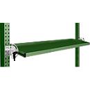 Console de rangement inclinable Manuflex, pour séries Universal ou Profi, profondeur utile 195 mm, pour largeur de table de 1500 mm, vert réséda