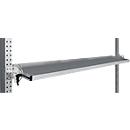 Console de rangement inclinable Manuflex, pour séries Universal ou Profi, profondeur utile 195 mm, pour largeur de table de 1750 mm, alu argent