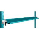 Console de rangement inclinable Manuflex, pour séries Universal ou Profi, profondeur utile 195 mm, pour largeur de table de 1750 mm, turquoise