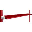Console de rangement inclinable Manuflex, pour séries Universal ou Profi, profondeur utile 195 mm, pour largeur de table de 2000 mm, rouge rubis