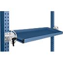 Console de rangement inclinable Manuflex, pour séries Universal ou Profi, profondeur utile 195 mm, pour largeur de table de 2500 mm, bleu brillant