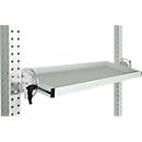 Console de rangement inclinable Manuflex, pour séries Universal ou Profi, profondeur utile 195 mm, pour largeur de table de 2500 mm, gris clair