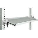 Console de rangement inclinable Manuflex, pour séries Universal ou Profi, profondeur utile 345 mm, pour largeur de table de 1250 mm, gris clair