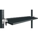 Console de rangement inclinable Manuflex, pour séries Universal ou Profi, profondeur utile 345 mm, pour largeur de table de 1500 mm, anthracite