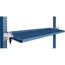 Console de rangement inclinable Manuflex, pour séries Universal ou Profi, profondeur utile 345 mm, pour largeur de table de 1500 mm, bleu brillant