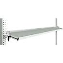 Console de rangement inclinable Manuflex, pour séries Universal ou Profi, profondeur utile 345 mm, pour largeur de table de 1750 mm, gris clair