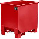 Container voor routetreinen type CS 30, 3-voudig stapelbaar, capaciteit 0,3 m³, tot 500 kg, vuurrood RAL 3000