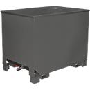 Container voor routetreinen type CS 80, 3-voudig stapelbaar, capaciteit 0,8 m³, tot 1000 kg, muisgrijs RAL 7005