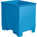 Container voor trajecttreinen type C 30, voor vaste stoffen, 3 hoog stapelbaar, capaciteit 0,3 m³, tot 500 kg, lichtblauw RAL 5012