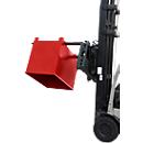 Container voor trajecttreinen type C 80, voor vaste stoffen, 3 hoog stapelbaar, capaciteit 0,8 m³, tot 1000 kg, vuurrood RAL 3000