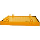 Containerbak CW 2, staal, voor afzetcontainer tot 10 m³, neigingshoek 5°, 2800 x 2030 x 560, RAL2000