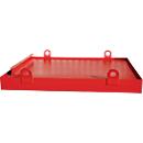 Containerbak CW 2, staal, voor afzetcontainer tot 10 m³, neigingshoek 5°, 2800 x 2030 x 560, RAL3000