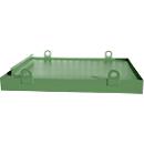 Containerbak CW 2, staal, voor afzetcontainer tot 10 m³, neigingshoek 5°, 2800 x 2030 x 560, RAL6011