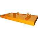 Containerbak CW 3, staal, voor afzetcontainer tot 10 m³, neigingshoek 5°, 3300 x 2030 x 560, RAL2000