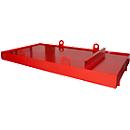 Containerbak CW 3, staal, voor afzetcontainer tot 10 m³, neigingshoek 5°, 3300 x 2030 x 560, RAL3000