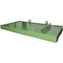 Containerbak CW 3, staal, voor afzetcontainer tot 10 m³, neigingshoek 5°, 3300 x 2030 x 560, RAL6011