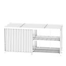 Contenedor con estanterías BAUER CEN 81-2b, acero, puerta corredera, An 8400 x P 2950 x Al 3150 mm, blanco