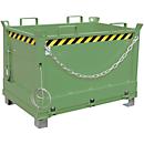 Contenedor con tapa inferior FB 500, L 800 x A 1200 x H 860 mm, verde