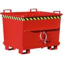 Contenedor con trampilla BKB 700, rojo