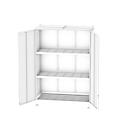 Contenedor de estantes BAUER CEN 33-3 IBC, acero, puerta de dos hojas, ancho 3895 x fondo 1585 x alto 4995 mm, blanco