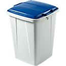 Contenedor de residuos reciclables, 90 l, con tapa, azul