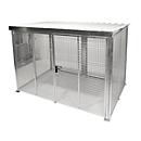 Contenedor para bombonas de gas, para uso exterior, con techo y puerta de doble hoja, galvanizado en caliente, para 104 bombonas