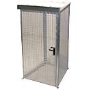 Contenedor para bombonas de gas, para uso exterior, con techo y puerta de una hoja, galvanizado en caliente, para 16 bombonas