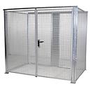 Contenedor para bombonas de gas, para uso exterior, sin techo, con puerta de doble hoja, galvanizado en caliente, para 60 bombonas