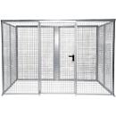Contenedor para bombonas de gas, para uso exterior, sin techo, con puerta de una hoja, galvanizado en caliente, para 104 bombonas