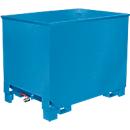 Contenedor para trenes logísticos tipo CS 80, apilable hasta 3 unidades, capacidad 0,8 m³, hasta 1000 kg, azul luminoso RAL 5012