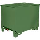 Contenedor para trenes logísticos tipo CS 80, apilable hasta 3 unidades, capacidad 0,8 m³, hasta 1000 kg, verde reseda RAL 6011