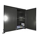 Conteneur à rayons isolés BAUER CEH 29-2 IBC, acier, porte à double battant, L 3220 x P 1500 x H 3510 mm, gris