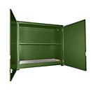 Conteneur à rayons isolés BAUER CEH 36-2, acier, porte à deux battants, L 3850 x P 1500 x H 3550 mm, vert