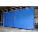 Conteneur à rayons isolés BAUER CEH 75-2, acier, porte coulissante, L 7800 x P 1550 x H 3490 mm, bleu