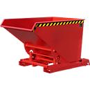 Conteneur basculant automatique Bauer type 4A 1200, 3 points de déverrouillage, système de roll-off, capacité 1,2 m³, jusqu'à 1500 kg, rouge feu RAL 3000