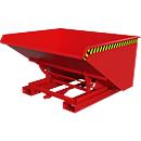 Conteneur basculant automatique Bauer type 4A 900, 3 points de déverrouillage, système de roll-off, capacité 0,9 m³, jusqu'à 1000 kg, rouge feu RAL 3000