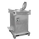 Conteneur double BAUER DC 1000, en tôle d'acier, galvanisé à chaud, verrouillable, L 1200 x P 1000 x H 1545 mm