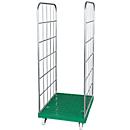 Conteneur mobile - 2 côtés - l. 815 x P 724 x H 1850 mm - capacité de charge 500 kg - gris RAL 7032