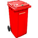Conteneur mobile GMT, 240 litres, serrure à cylindre, rouge