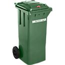 Conteneur mobile GMT, 80 litres, serrure à cylindre, vert