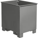 Conteneur pour les trains de ligne de type C 30, pour les solides, empilable sur 3 hauteurs, capacité 0,3 m³, jusqu'à 500 kg, gris souris RAL 7005