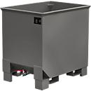 Conteneur pour trains de ligne de type CS 30, empilable par 3, capacité 0,3 m³, jusqu'à 500 kg, gris souris RAL 7005