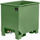 Conteneur pour trains de ligne de type CS 30, empilable par 3, capacité 0,3 m³, jusqu'à 500 kg, vert réséda RAL 6011