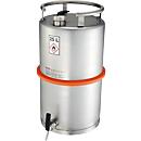 Conteneur sur pied de sécurité, en inox, robinet, 25 L, ø 315 x H 530 mm