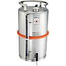 Conteneur sur pied de sécurité, en inox, robinet et indicateur de niveau de remplissage, 25 L, ø 315 x H 530 mm