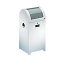 Contentor para material reciclável, tampa manual, suporte de sacos do lixo