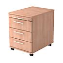 Contentor rolante, 3 gavetas, 1 extractor de utensílios, W 428 x D 800 x H 512 mm